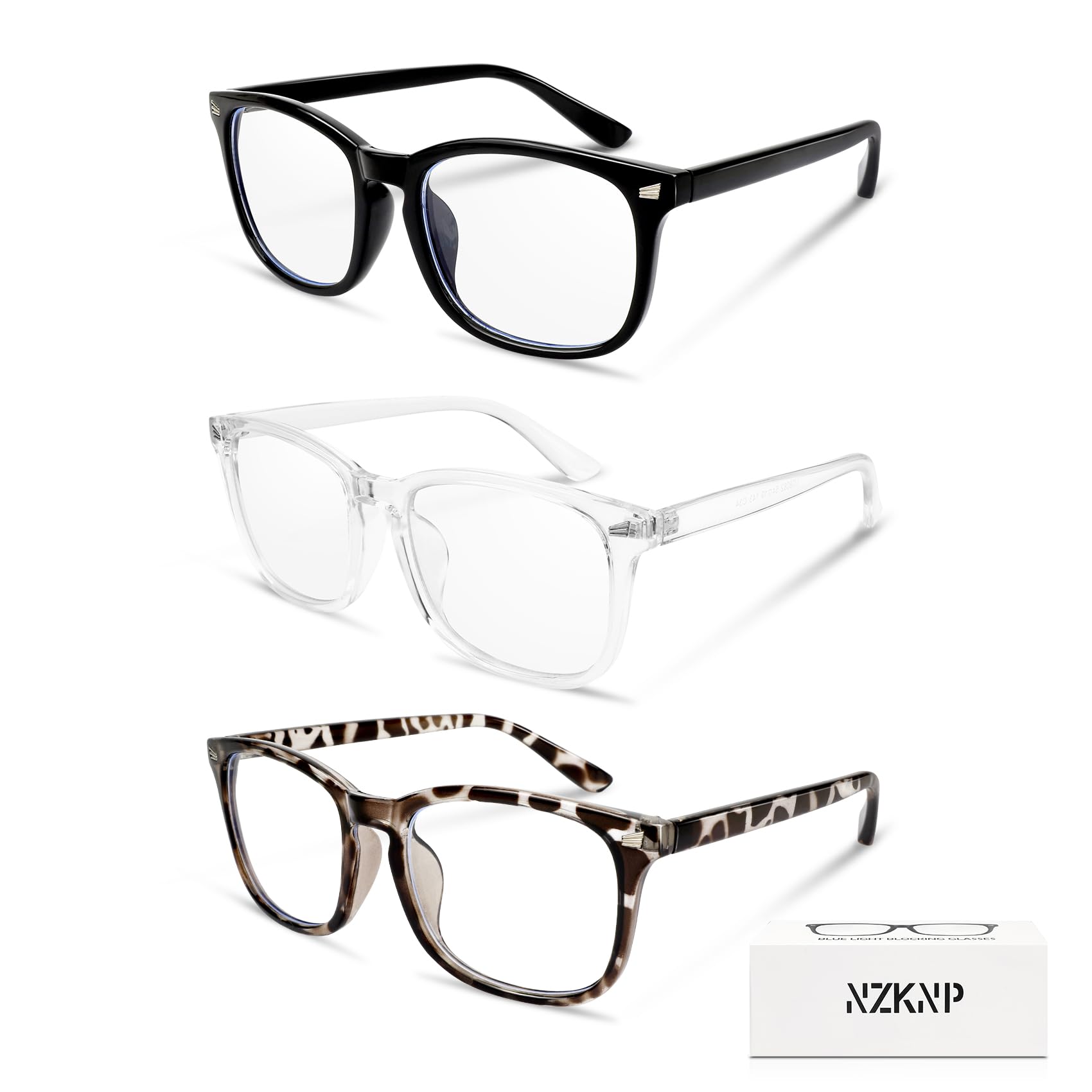 NZKNP Blue Light Glasses for Woman Men,Blue Light Blocking Glasses,Clear Glasses